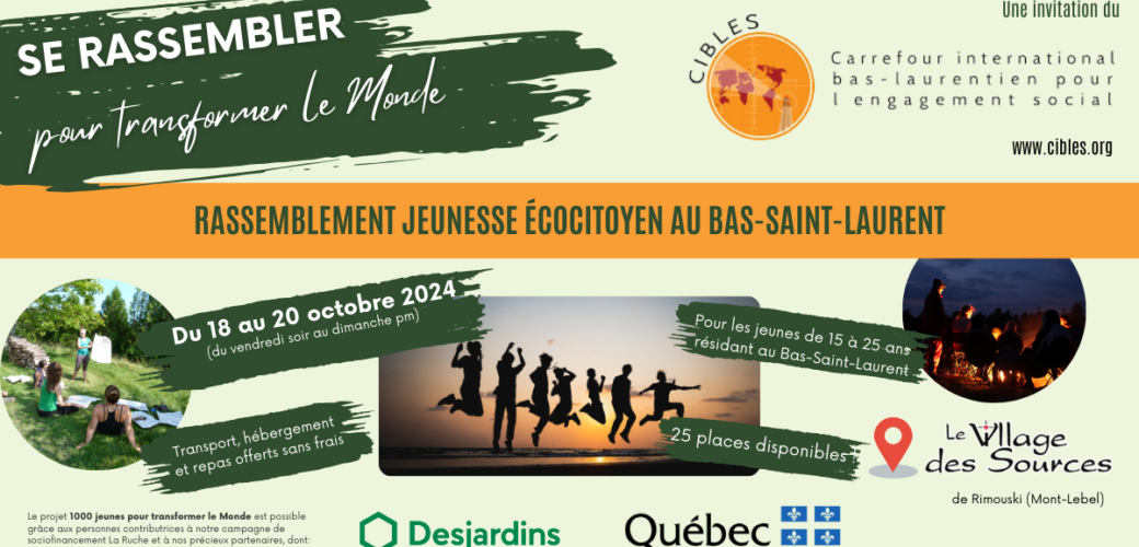 1er rassemblement jeunesse en écocitoyenneté au Bas-Saint-Laurent